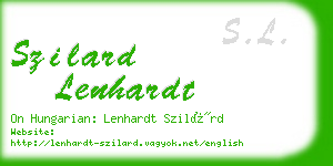 szilard lenhardt business card